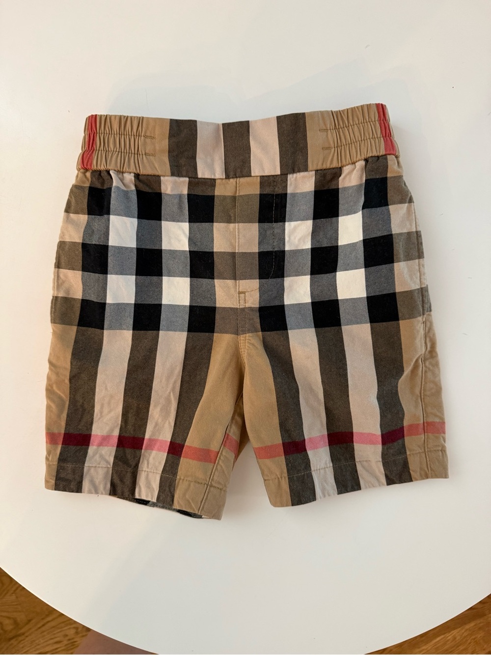 Burberry Classic Check Kids Shorts - Tan Black Red